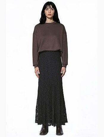 Jupe longue taille haute en dentelle hiccup