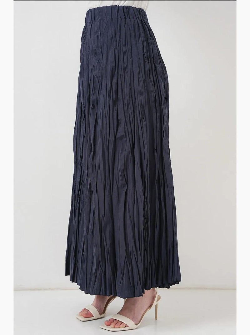 Jupe longue texturée bdart Bleu marine - Kiabi
