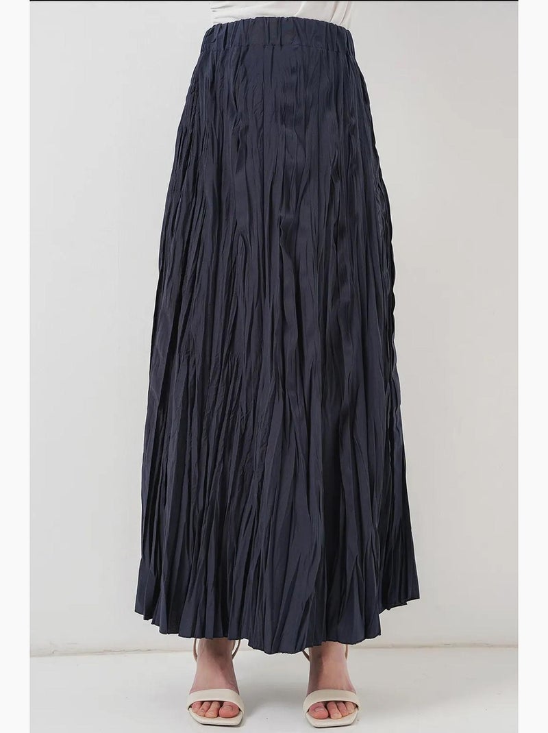 Jupe longue texturée bdart Bleu marine - Kiabi