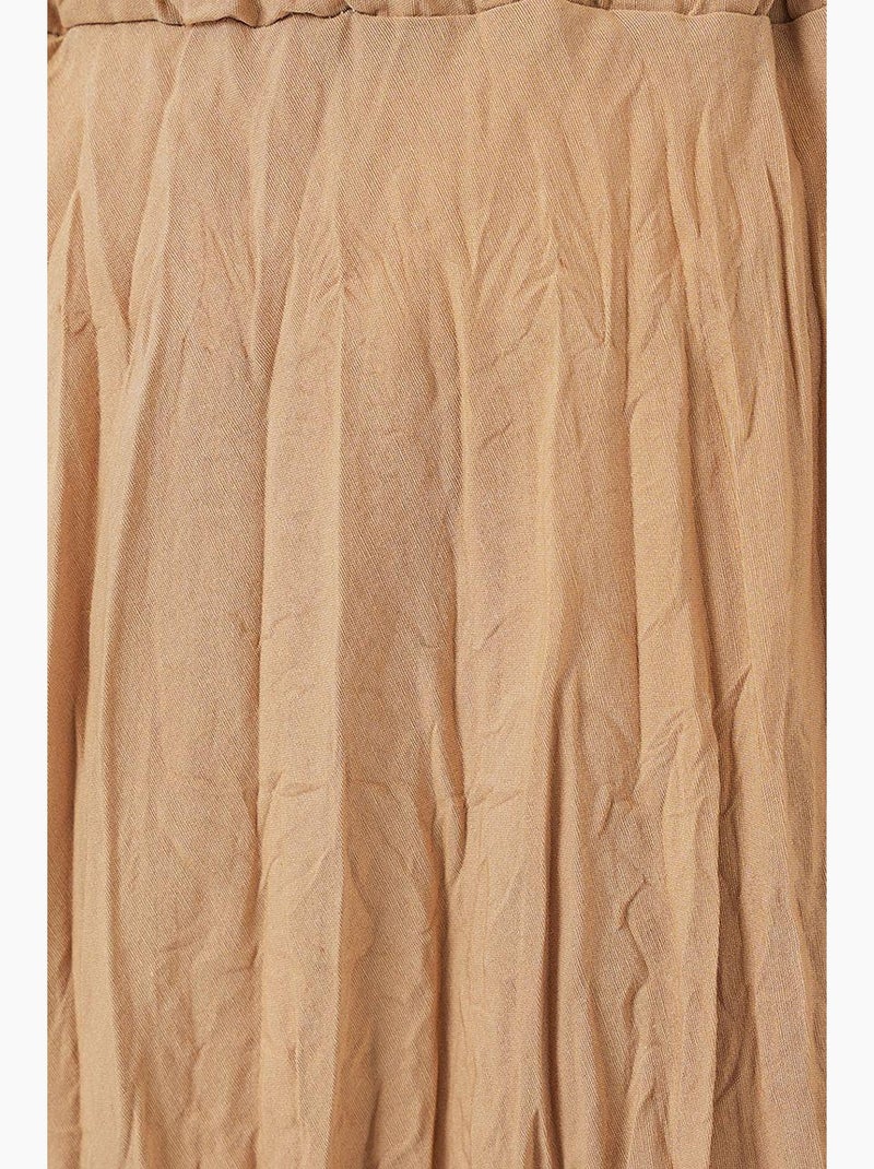 Jupe longue texturée bdart Camel - Kiabi
