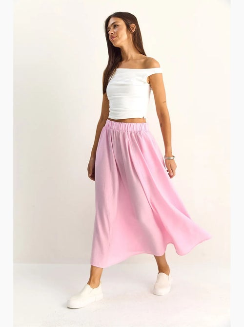 Jupe longue trapèze taille haute avec poches lucci - Kiabi Jupe longue trapèze taille haute avec poches lucci - Kiabi