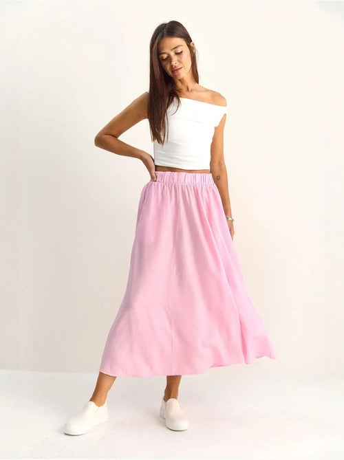 Jupe longue trapèze taille haute avec poches lucci - Kiabi Jupe longue trapèze taille haute avec poches lucci - Kiabi