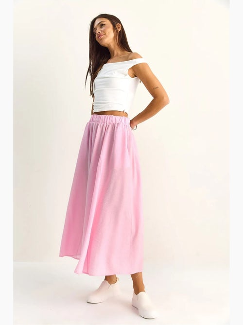 Jupe longue trapèze taille haute avec poches lucci - Kiabi Jupe longue trapèze taille haute avec poches lucci - Kiabi