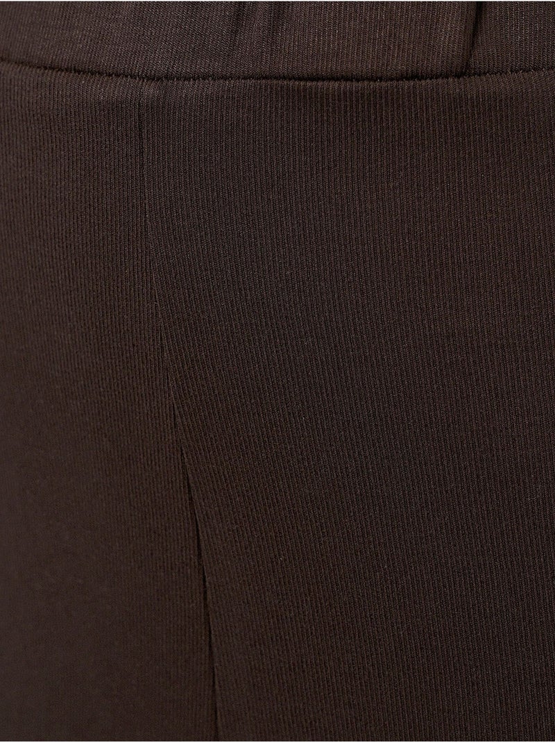 Jupe longue trapèze taille haute bdart Marron chocolat - Kiabi