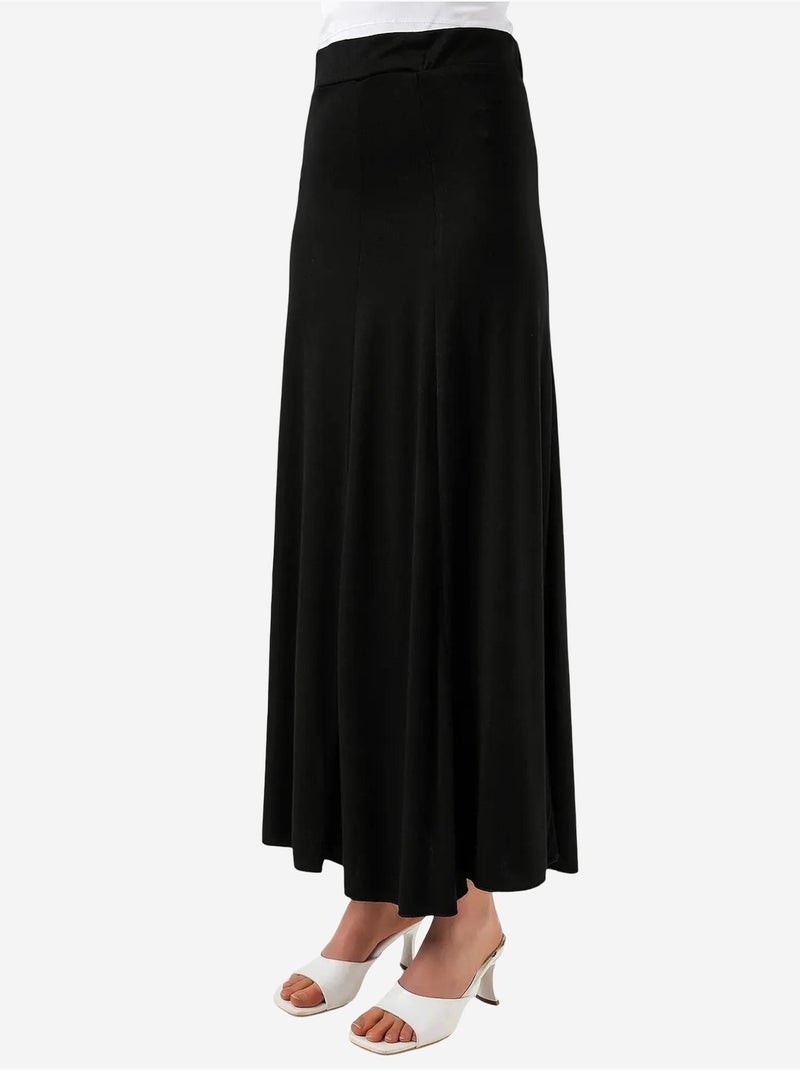 Jupe longue trapèze taille haute bdart Noir - Kiabi