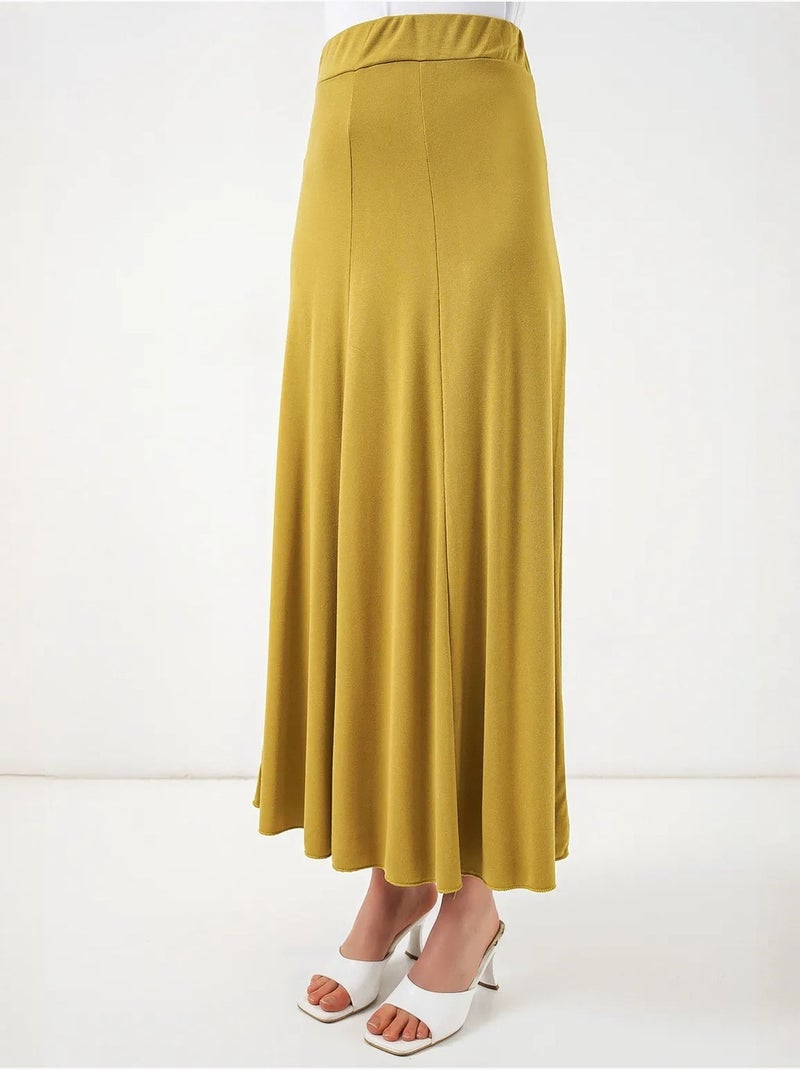 Jupe longue trapèze taille haute bdart Vert - Kiabi