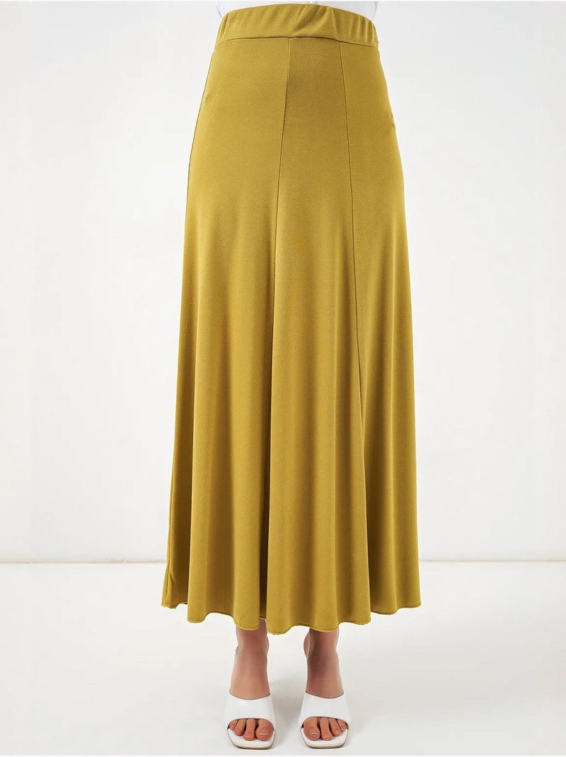 Jupe longue trapèze taille haute bdart Vert - Kiabi