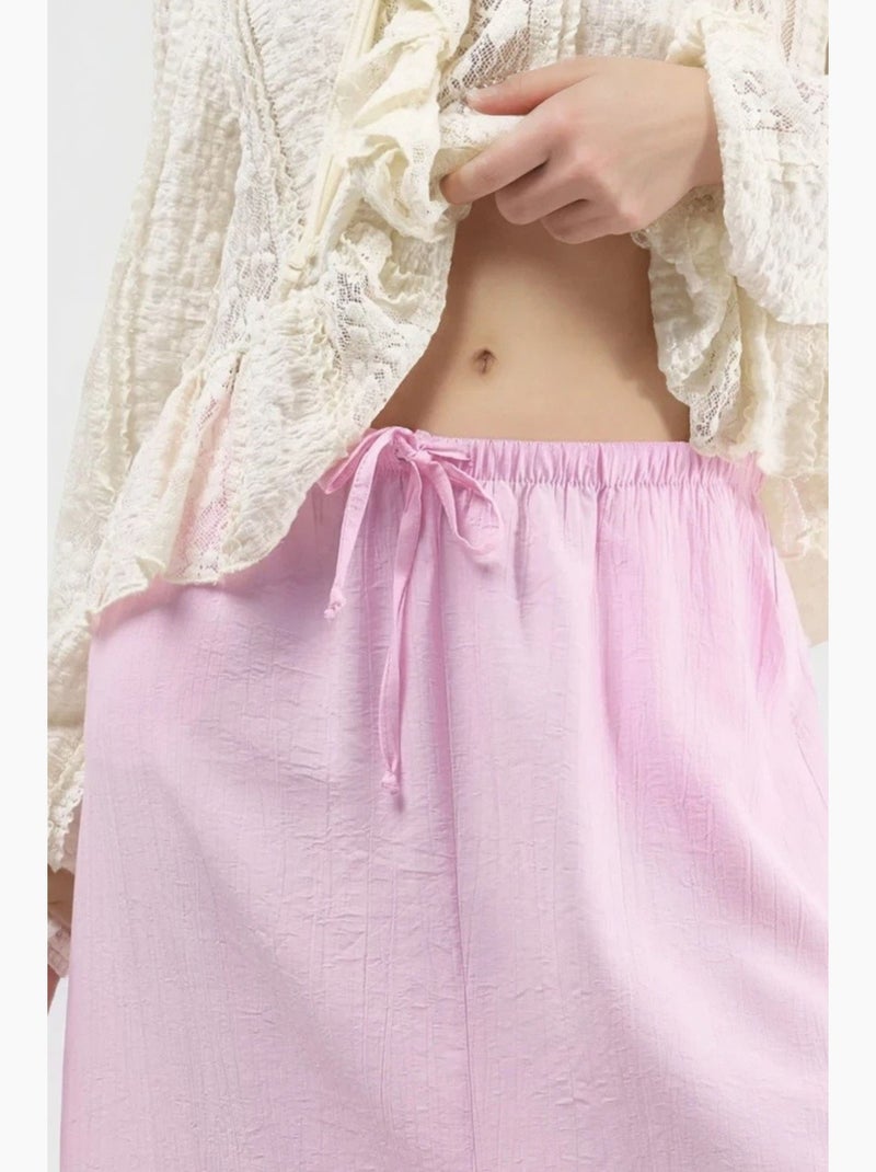 Jupe longue trapèze taille haute busem Rose pâle - Kiabi