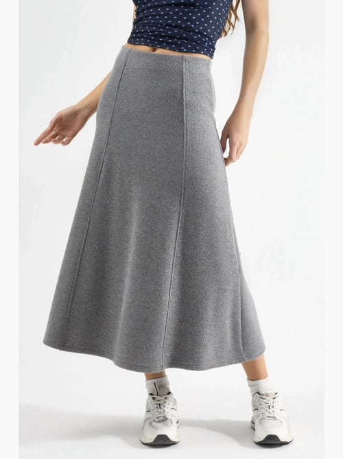 Jupe longue trapèze texturée taille haute busem - Kiabi