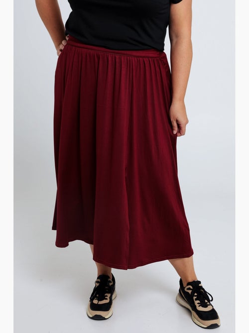 Jupe longue unie avec fente PAPRIKA - Kiabi