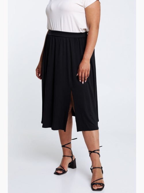 Jupe longue unie avec fente PAPRIKA - Kiabi