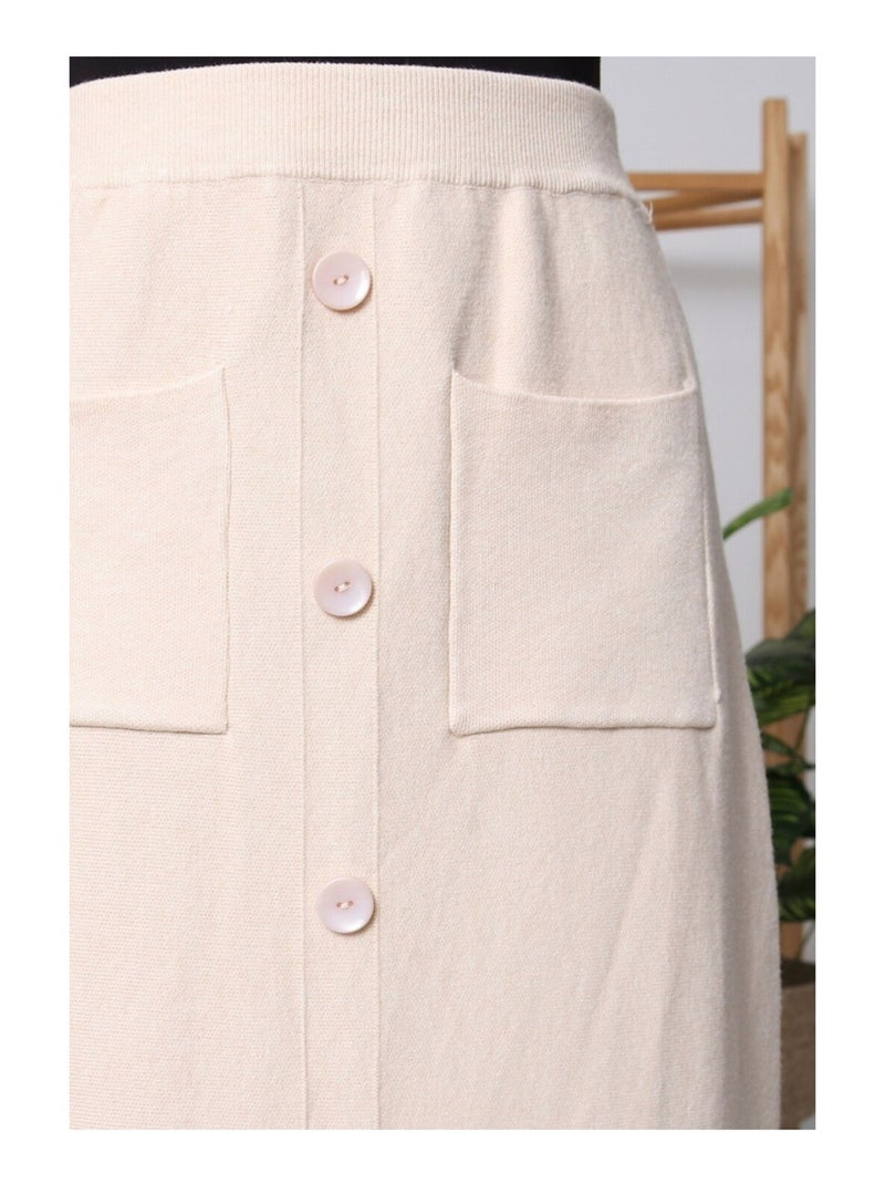 Jupe longue Vero Moda Beige - Kiabi