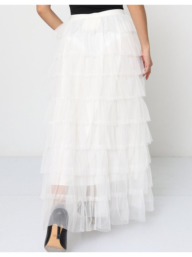 Jupe longue Vero Moda Blanc - Kiabi