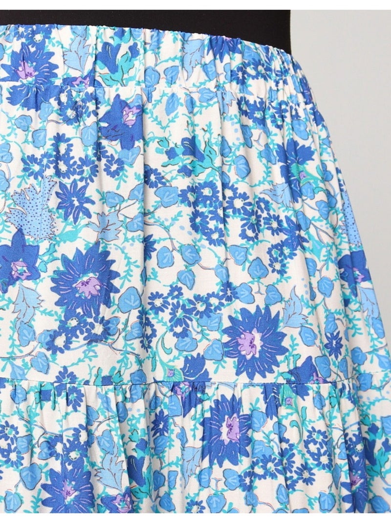 Jupe longue Vero Moda Bleu - Kiabi