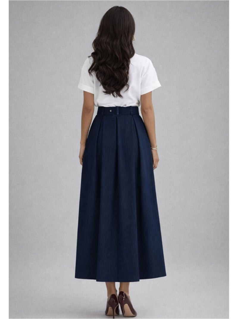 Jupe longue Vero Moda Bleu marine - Kiabi
