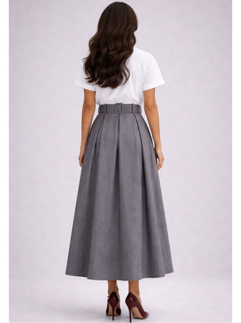 Jupe longue Vero Moda Gris - Kiabi