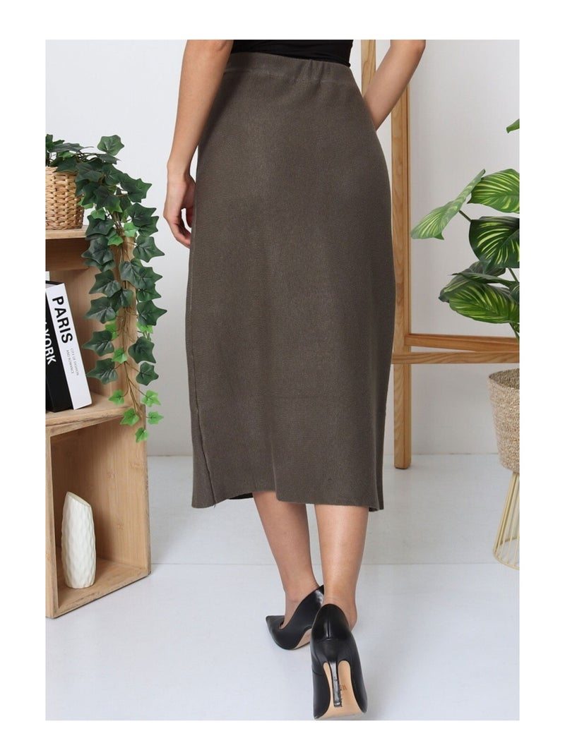 Jupe longue Vero Moda Kaki - Kiabi