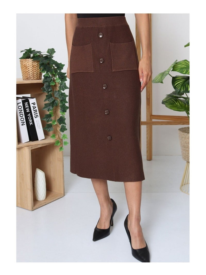 Jupe longue Vero Moda Marron Femme Kiabi