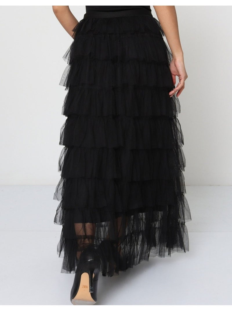 Jupe longue Vero Moda Noir Noir - Kiabi