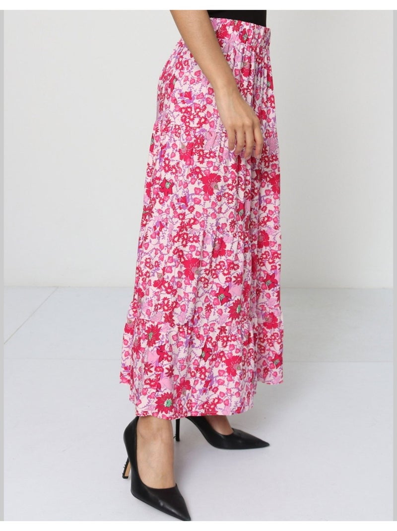 Jupe longue Vero Moda Rose - Kiabi