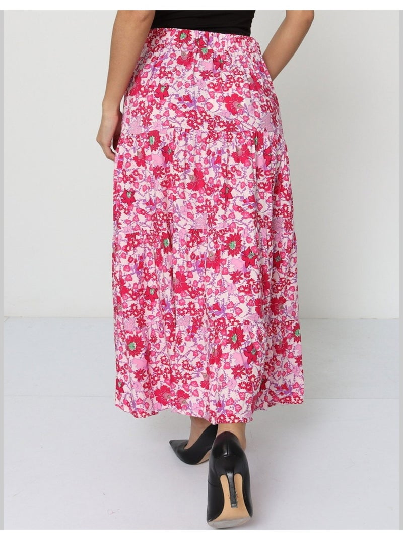 Jupe longue Vero Moda Rose - Kiabi