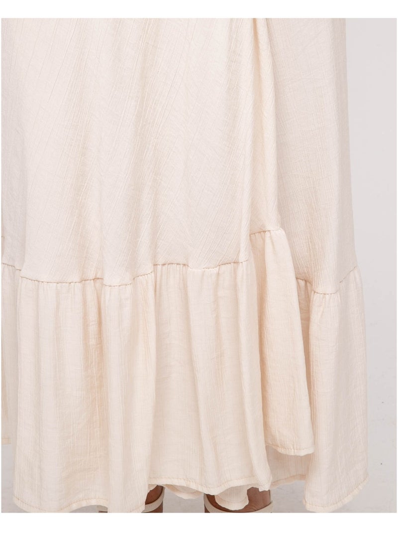 Jupe longue XADALYS Ecru - Kiabi
