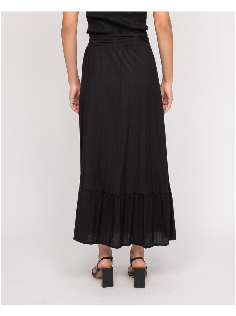 Jupe longue XADALYS Noir - Kiabi