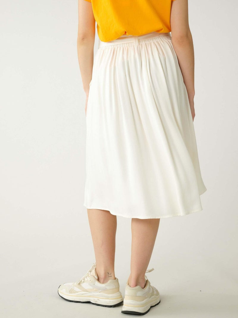 Jupe longueur midi 'Deeluxe' Blanc - Kiabi