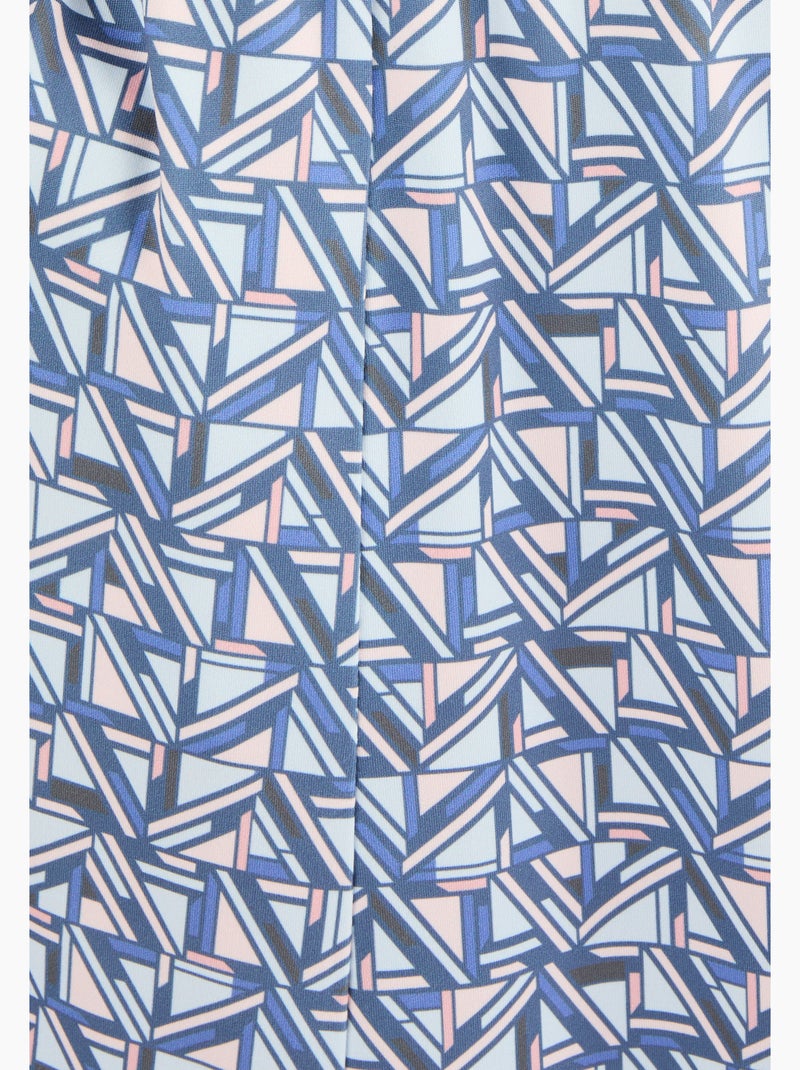 Jupe maille chaude à panneaux - Damart Bleu clair - Kiabi