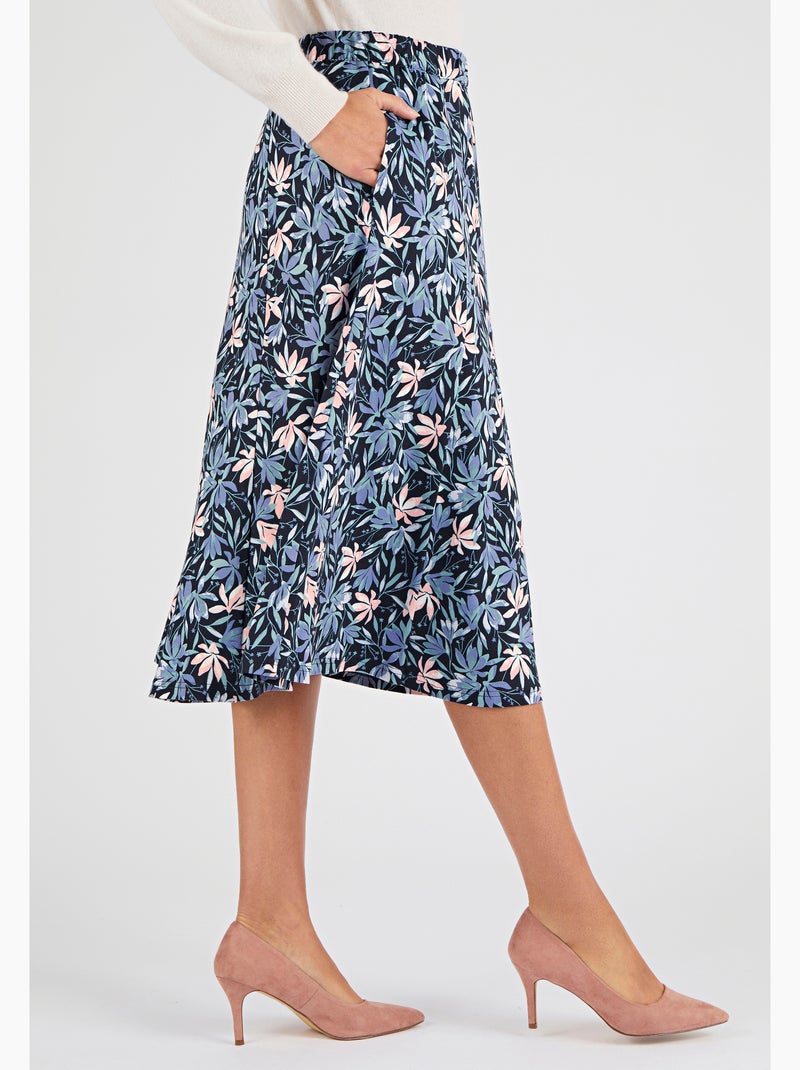 Jupe maille chaude stretch - Damart Bleu - Kiabi