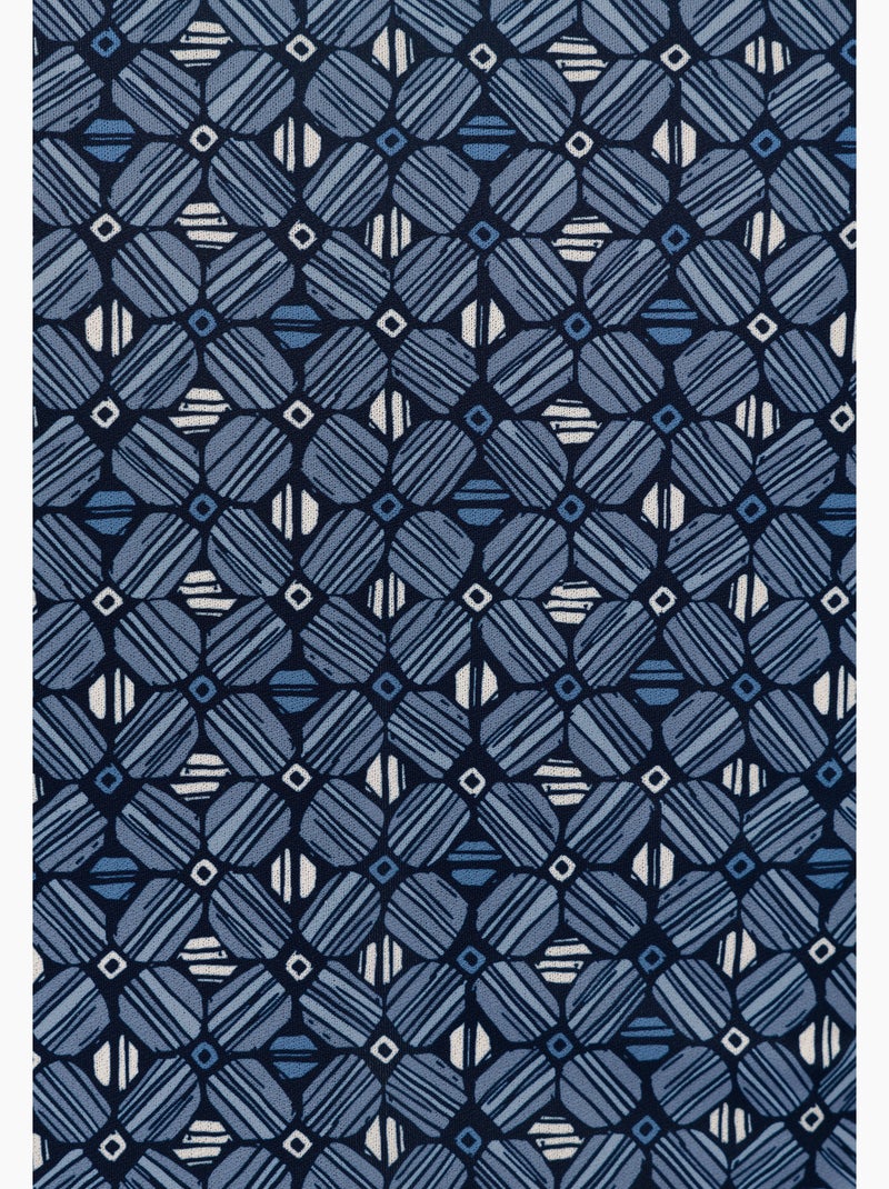 Jupe maille crêpe à fentes - damart Bleu marine - Kiabi