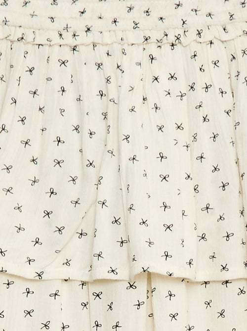 Jupe maille crêpe imprimée fleuri - Kiabi