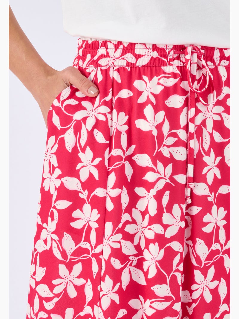 Jupe maille crêpe stretch - Damart Rose fushia - Kiabi