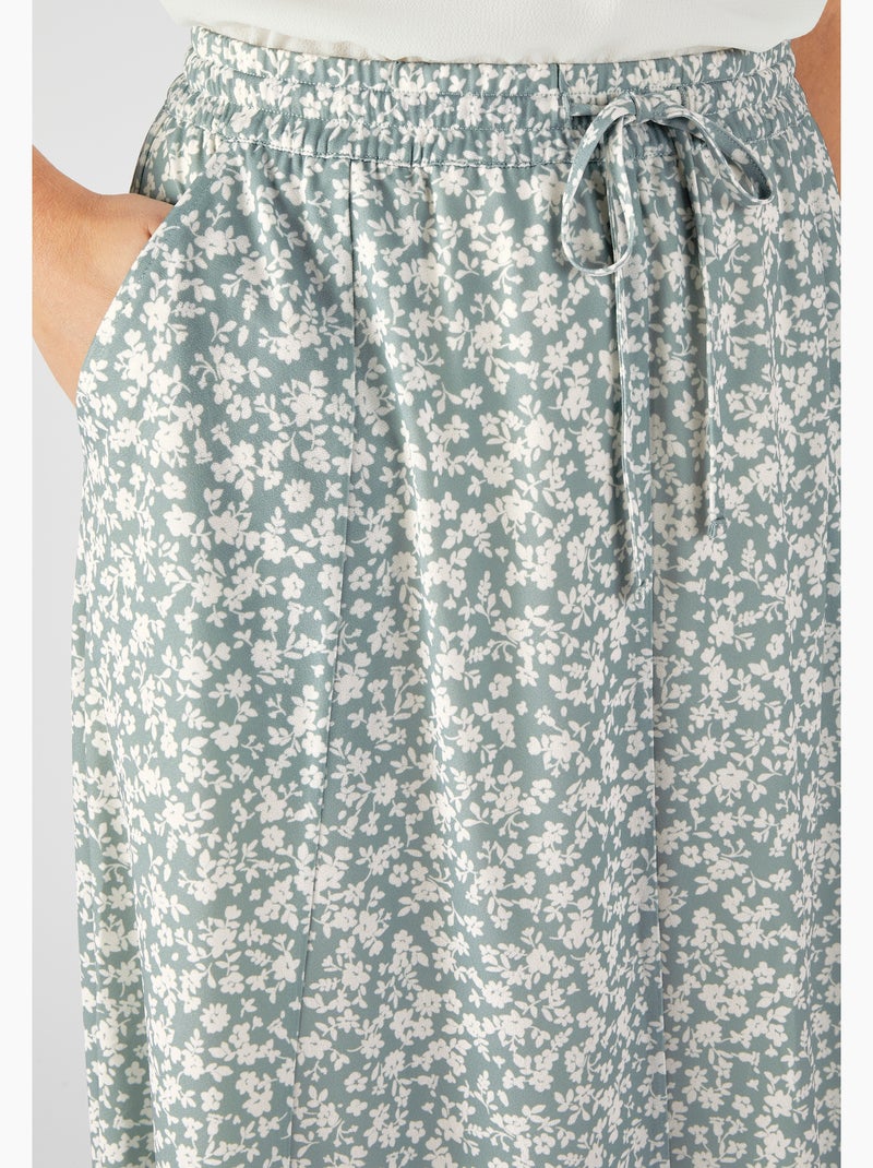 Jupe maille crêpe stretch - Damart Vert Sauge - Kiabi