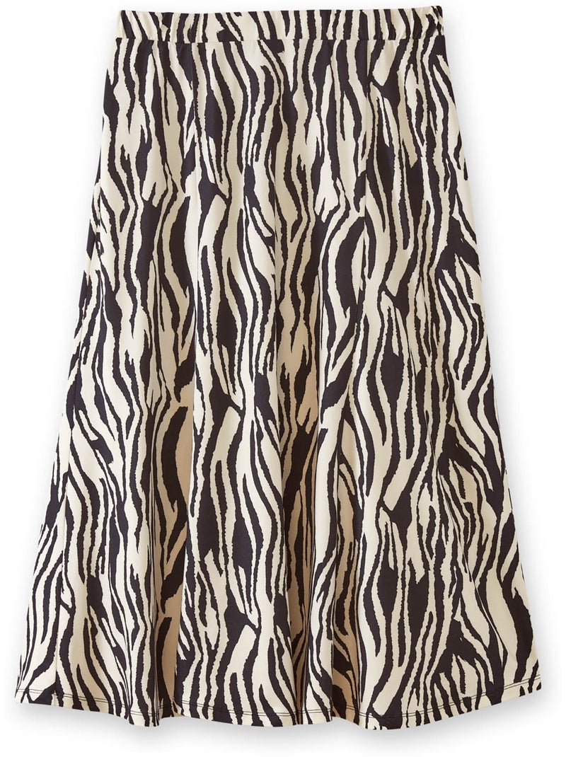Jupe maille douce coupe évasée - DAXON Beige - Kiabi