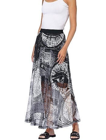 Jupe Maille Imprimé Mode - Taille Standard - helline