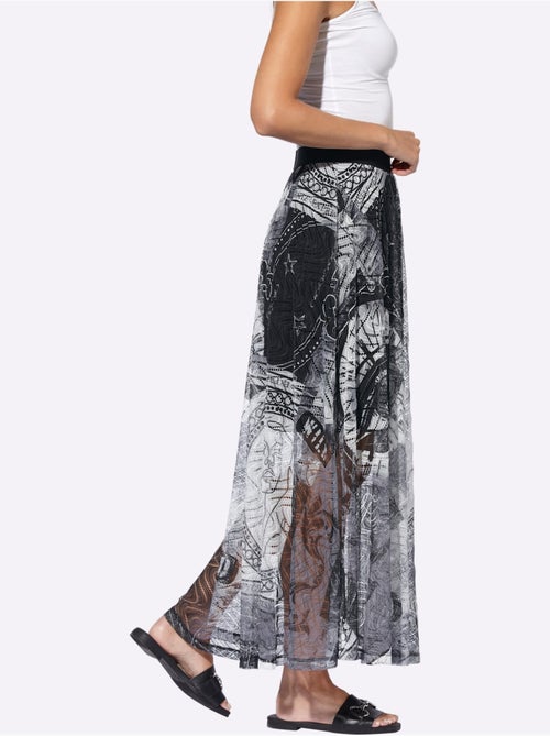 Jupe Maille Imprimé Mode - Taille Standard - helline - Kiabi