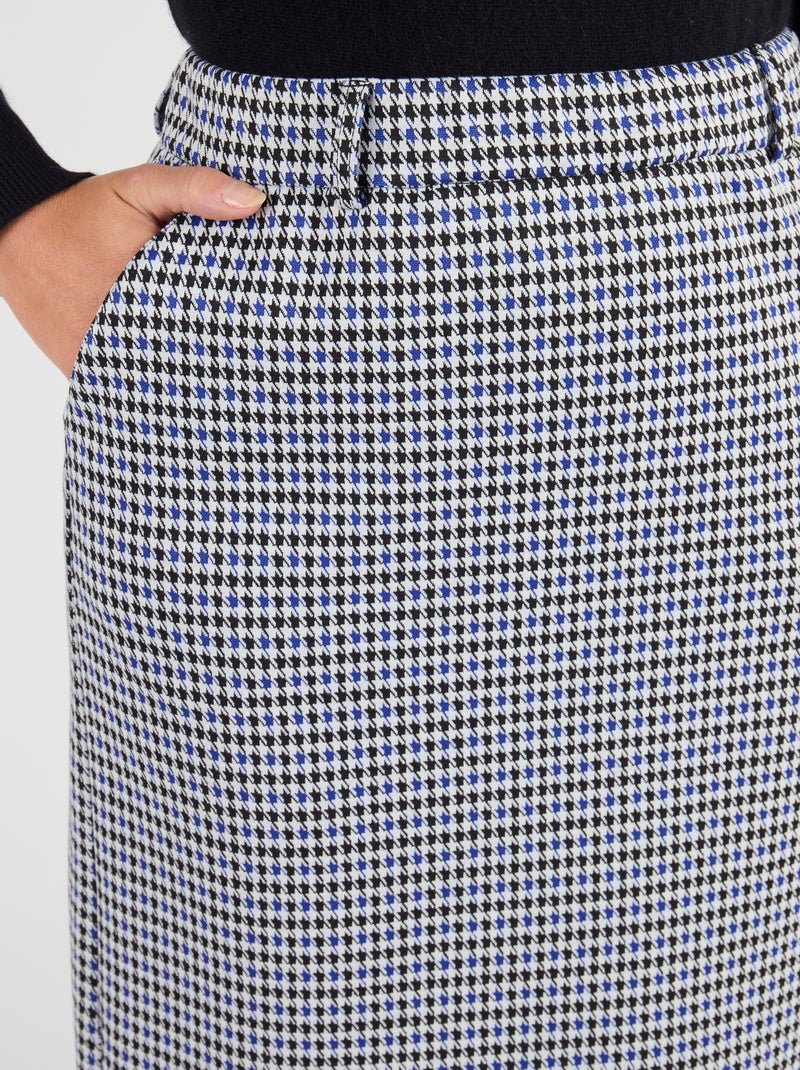 Jupe maille milano jacquard - Damart Bleu - Kiabi