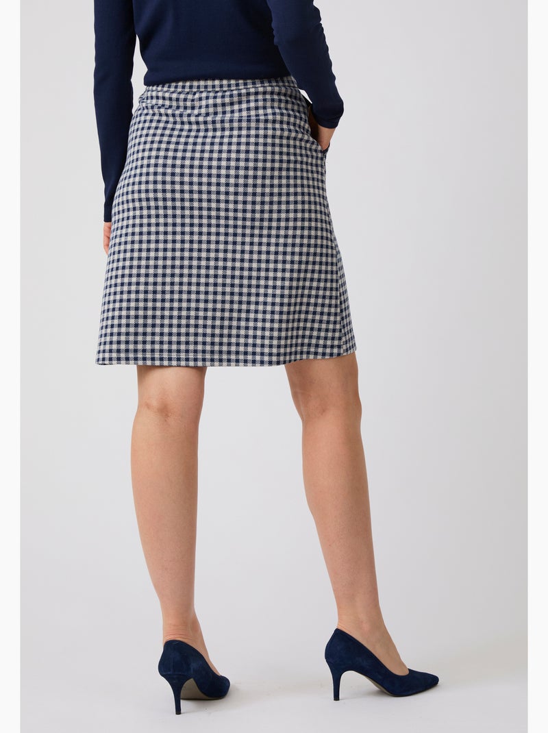 Jupe maille milano jacquard - Damart Bleu - Kiabi