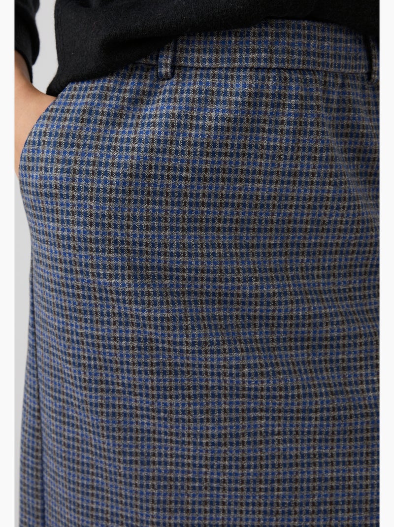 Jupe maille milano jacquard - damart Bleu nuit - Kiabi