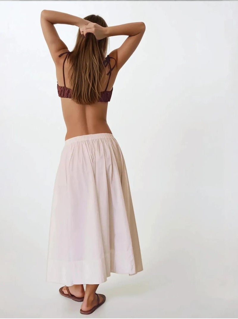 Jupe maxi a-form fit Blanc - Kiabi