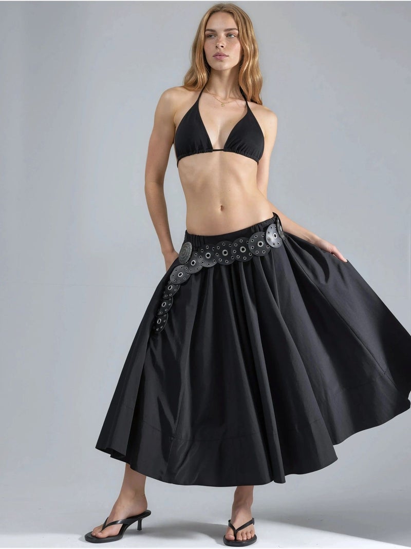 Jupe maxi a-form fit Noir - Kiabi