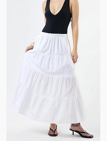 Jupe maxi texturée busem
