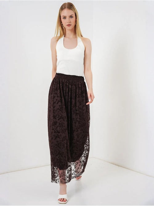 Jupe maxi trapèze taille haute à fleurs bdart - Kiabi Jupe maxi trapèze taille haute à fleurs bdart - Kiabi