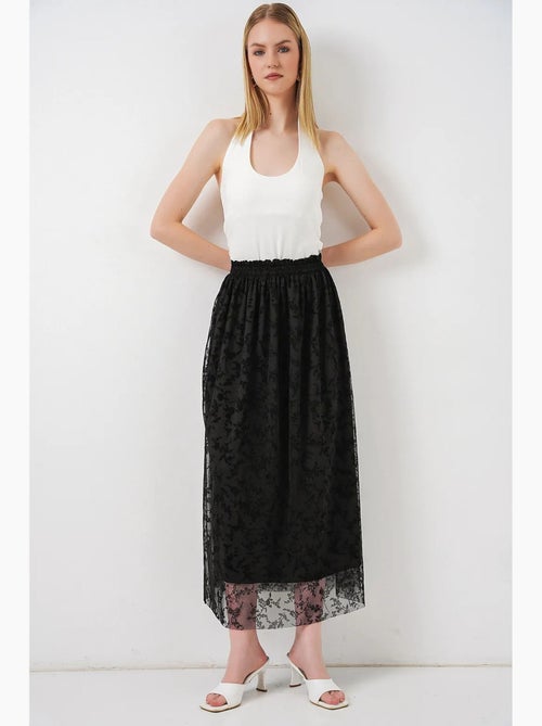Jupe maxi trapèze taille haute à fleurs bdart - Kiabi Jupe maxi trapèze taille haute à fleurs bdart - Kiabi