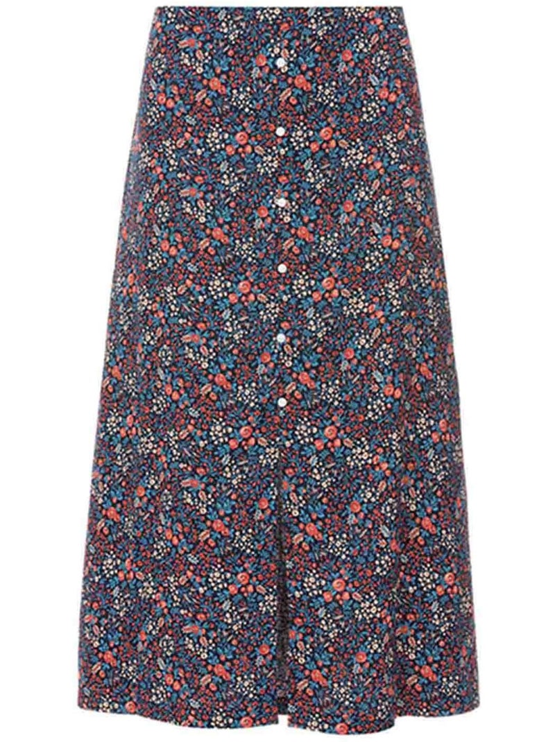 Jupe mi longue - Terre de Marins Rose - Kiabi