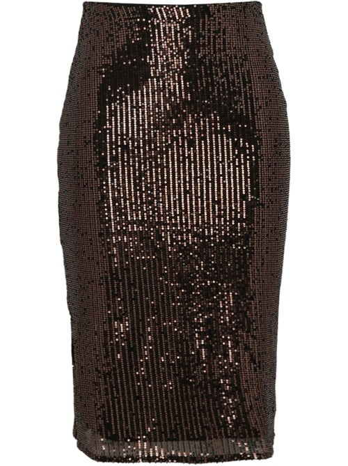 Jupe mi-longue à sequins - Kiabi