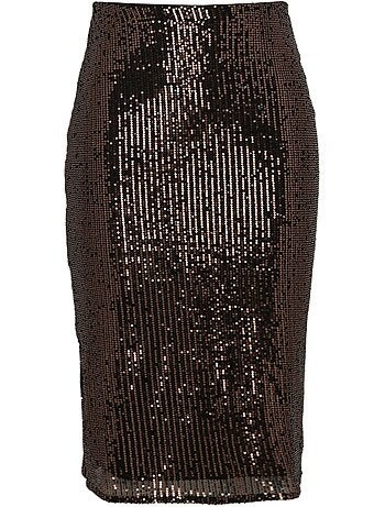 Jupe mi-longue à sequins PAPRIKA