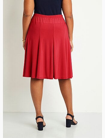 Jupe mi longue évasée en maille - Afibel