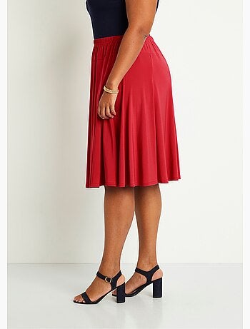 Jupe mi longue évasée en maille - Afibel